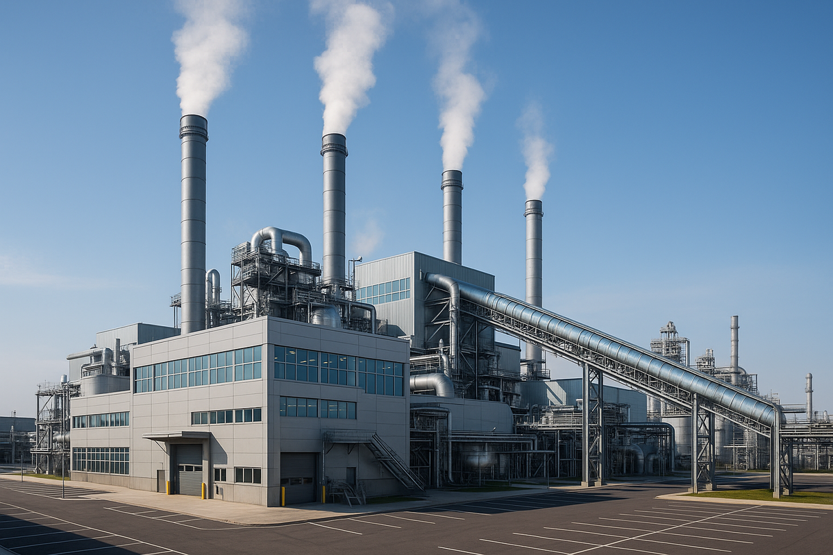 genere une image d'une usine 