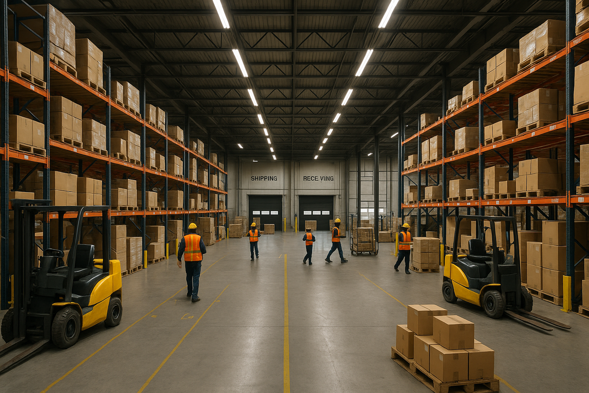 image realliste d'un entrerpot 